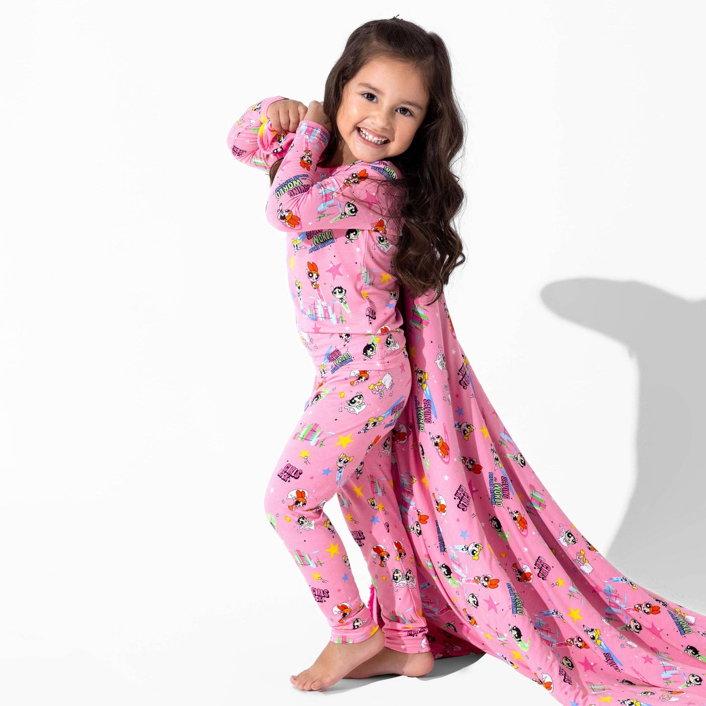 Powerpuff Girls Saving Bedtime Bamboo Sherpa Blanket: 45 x 60 in