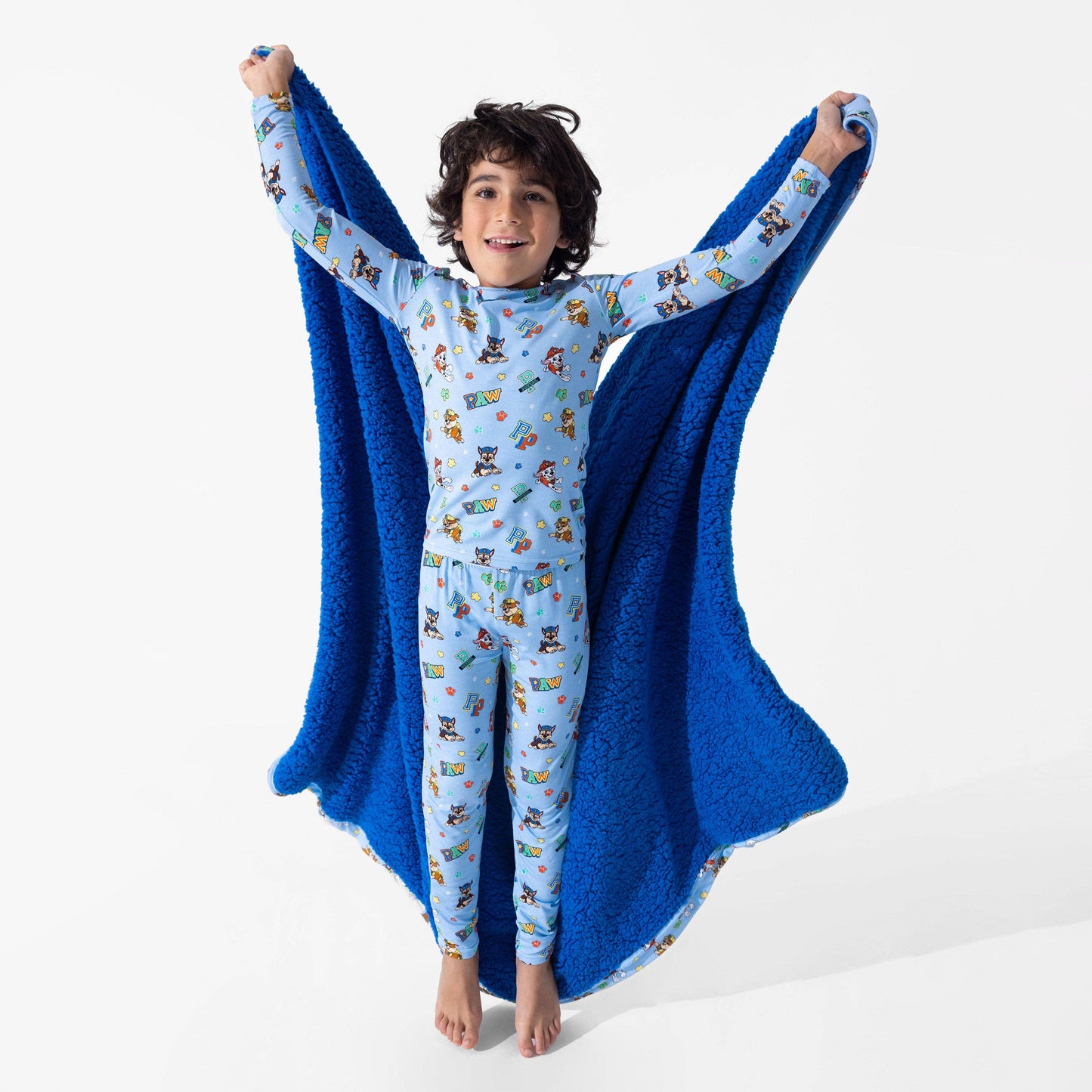 PAW Patrol: Varsity Blue Bamboo Sherpa Blanket: 45 x 60 in
