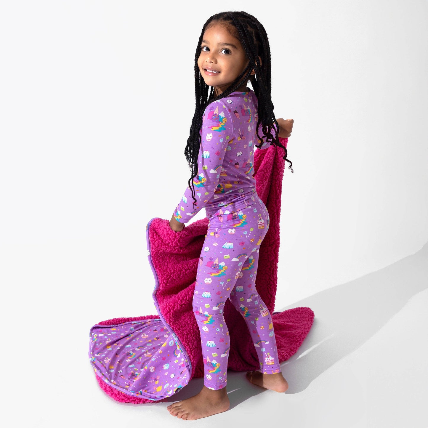 Gabby's Dollhouse: Sweet Treats Bamboo Sherpa Blanket: 45 x 60 in