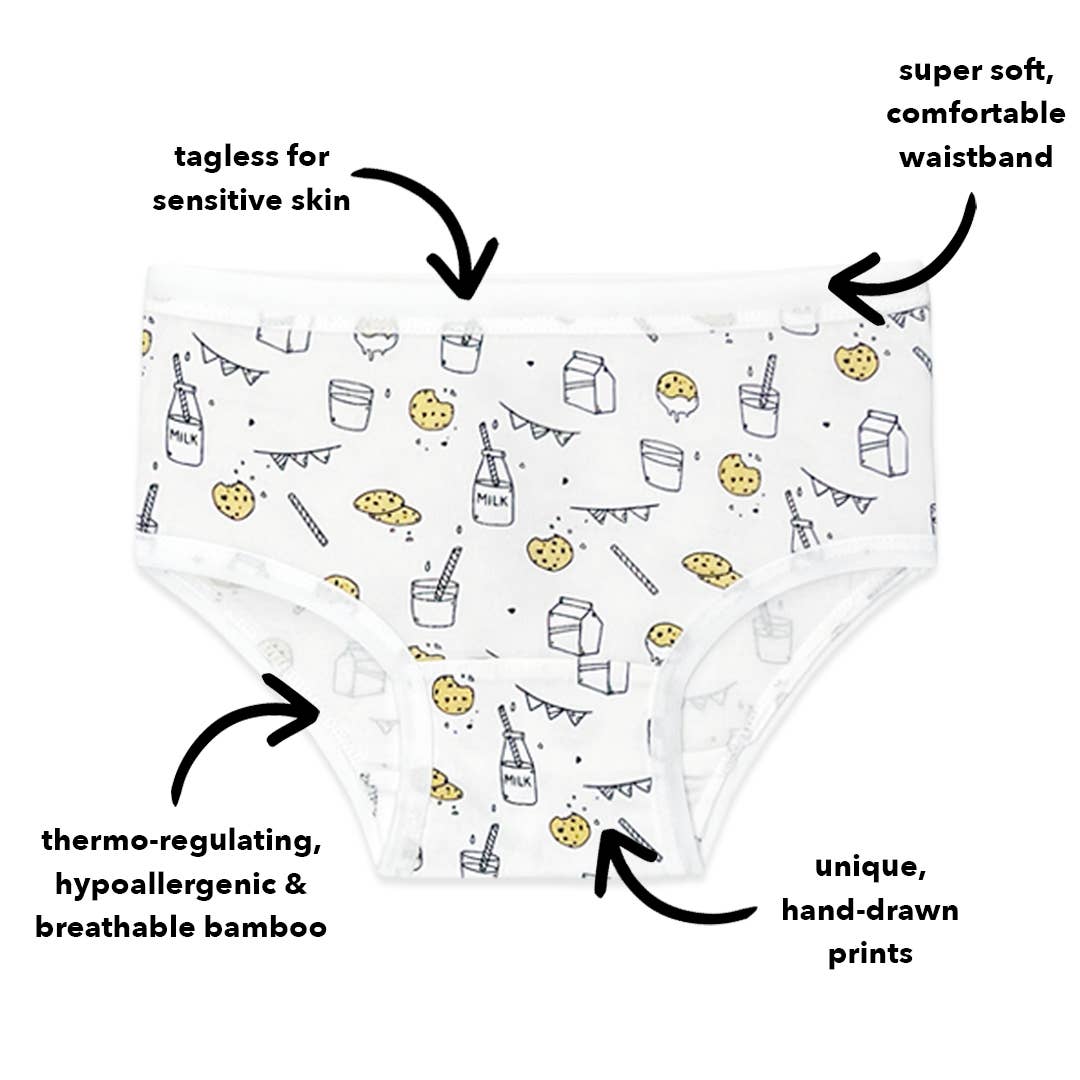 Girl's Bamboo Underwear 7-Pack: 2/3 T