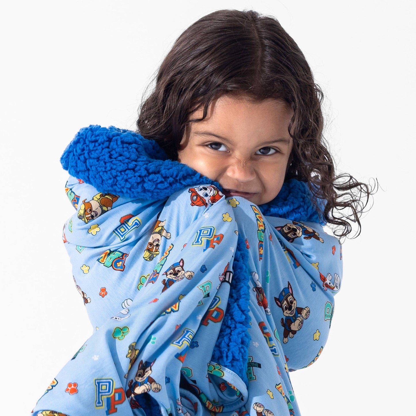 PAW Patrol: Varsity Blue Bamboo Sherpa Blanket: 45 x 60 in
