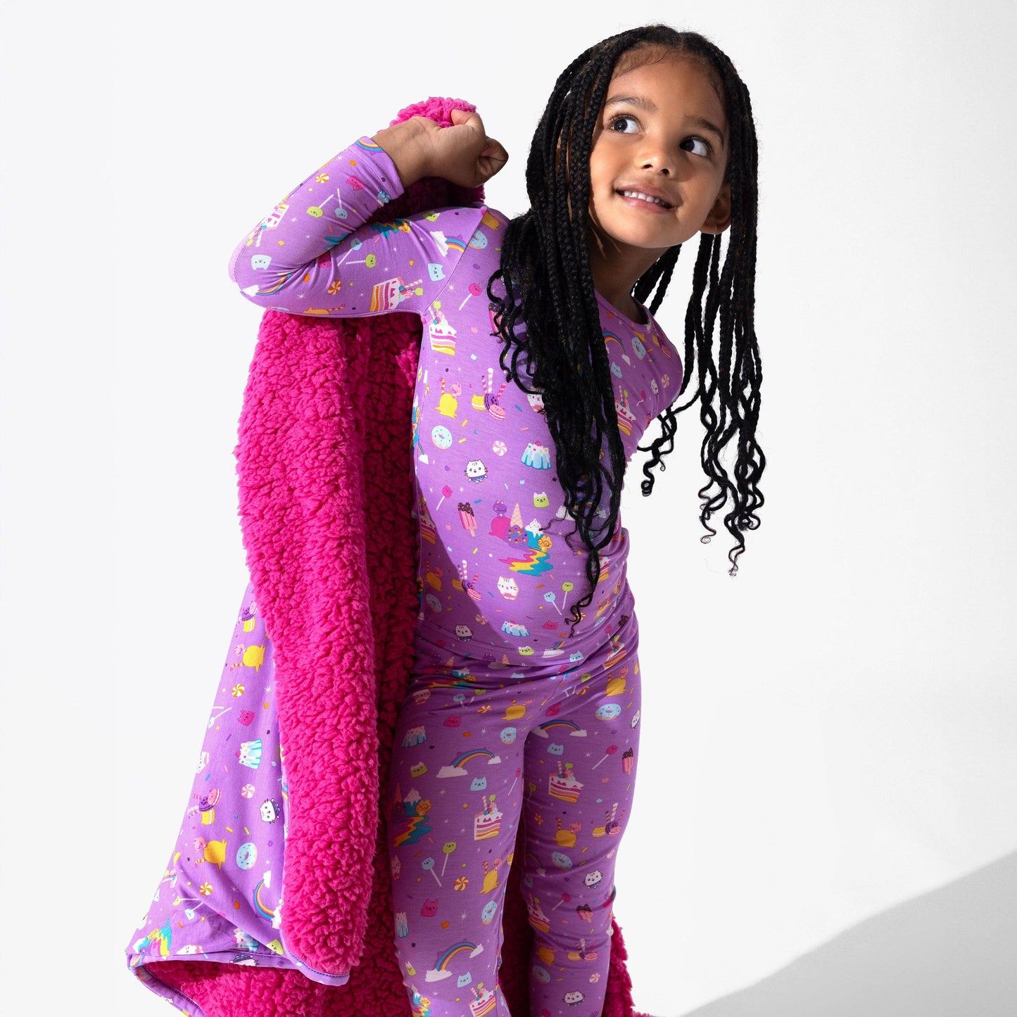 Gabby's Dollhouse: Sweet Treats Bamboo Sherpa Blanket: 45 x 60 in