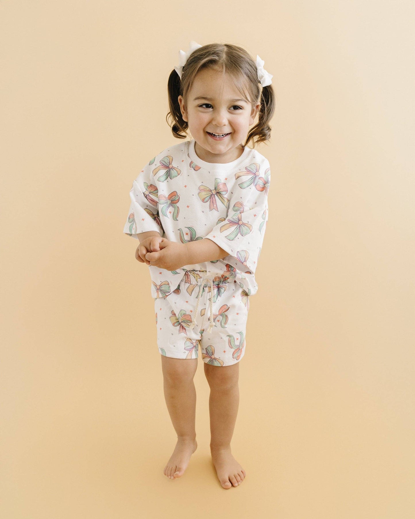 Baby & Kids Shorts Set | Happy Bows: 5T