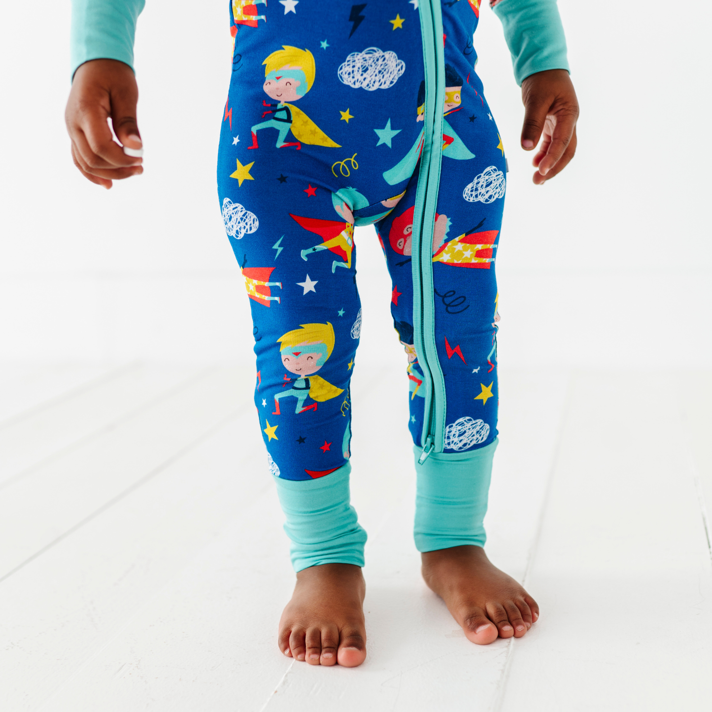 Cozy & Courageous Superhero Convertible Footie: 6-12 Months