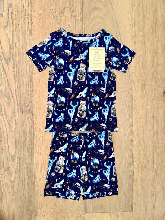Bamboo (Bentley) Short Sleeve Shorts Lounge Set- WHIMSICAL & WILD EXPECTO