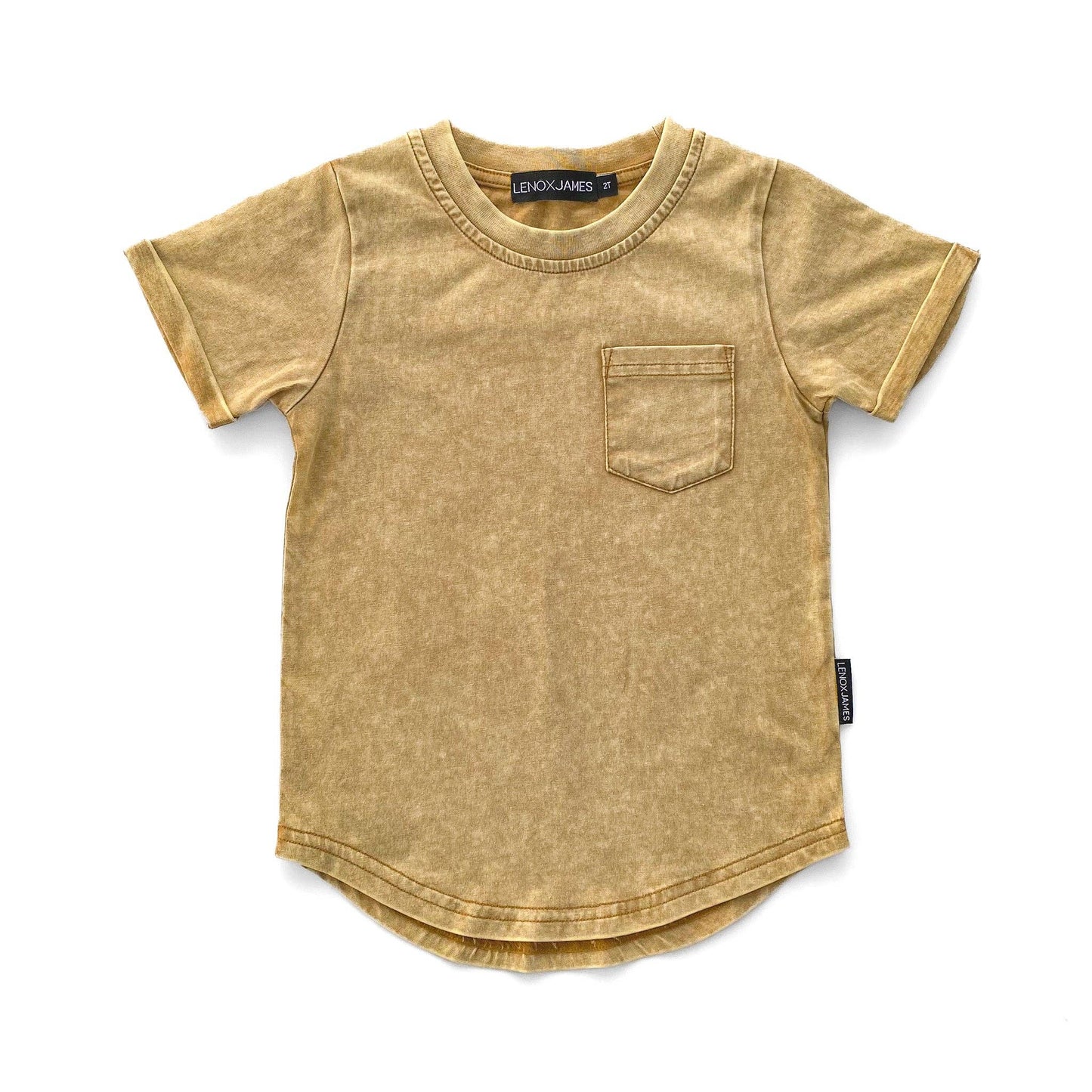 STONEWASH POCKET TEE - RUST: 3T