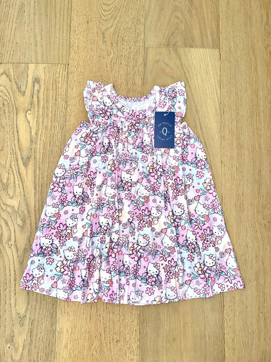 Girls Bamboo Dream Dress OR Gown- HELLO FLORAL KITTY