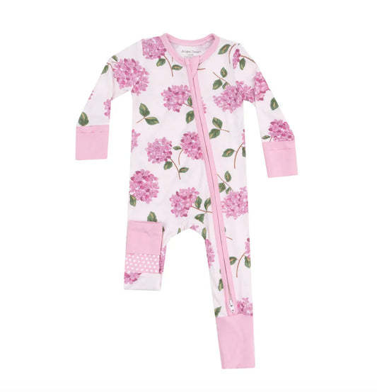 2 Way Zipper Convertible Romper- HYDRANGEAS