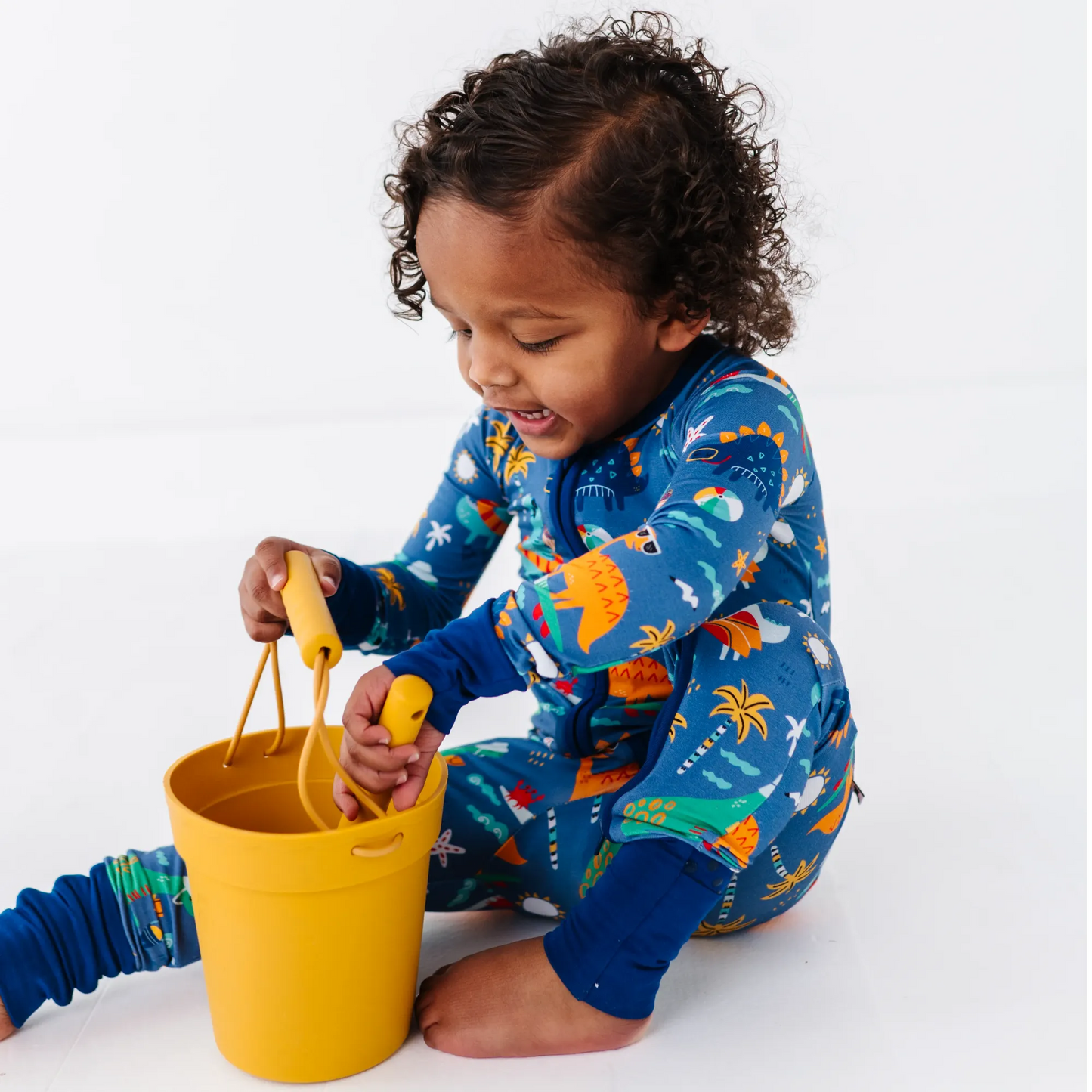 Blue Dino Convertible Footie: 12-18 Months