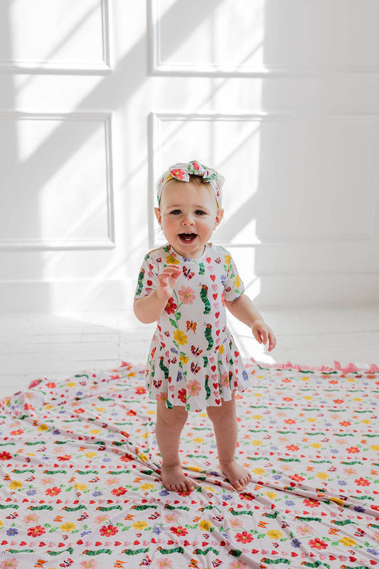 LOVEBUG BLOOMS DREAM BODYSUIT DRESS: 2T