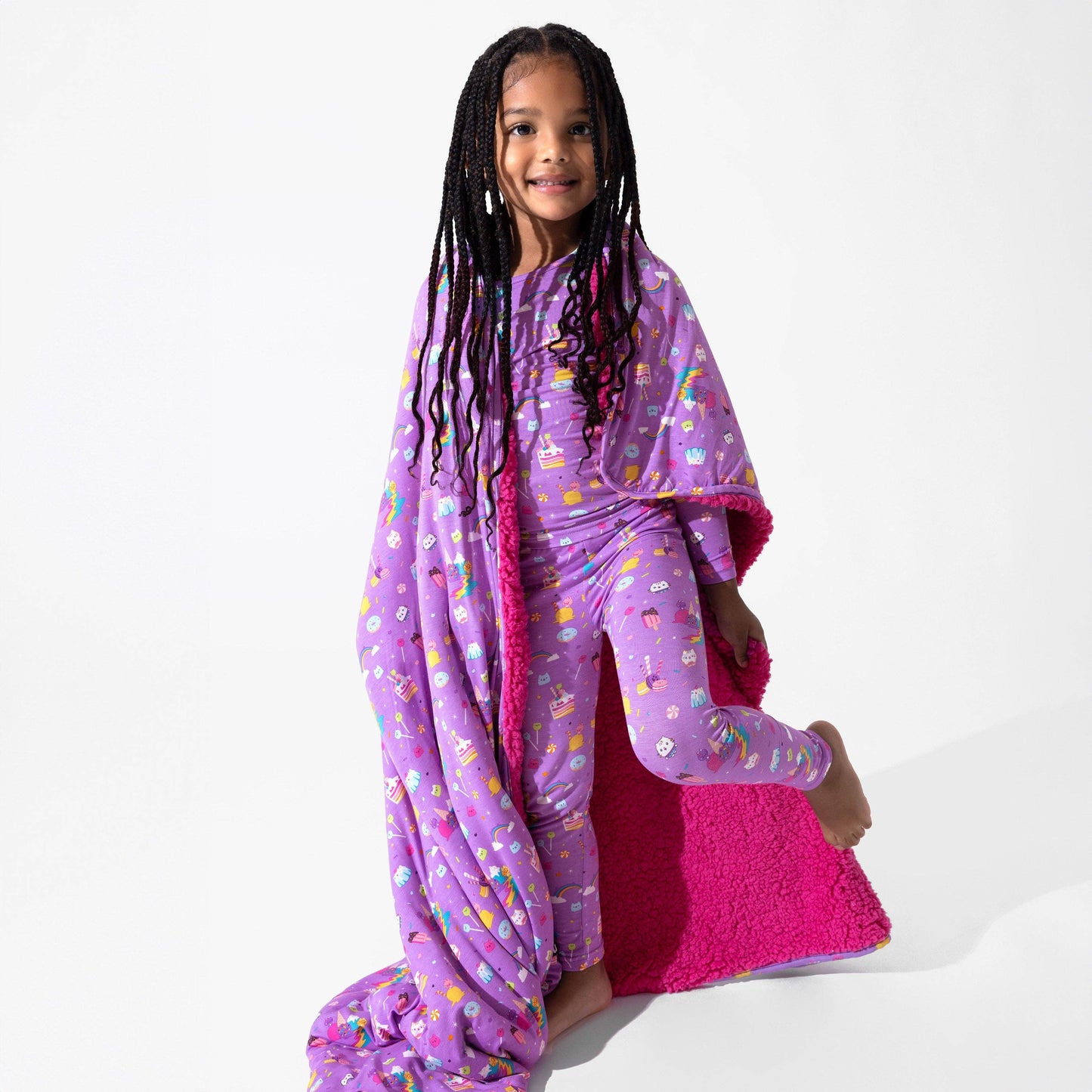 Gabby's Dollhouse: Sweet Treats Bamboo Sherpa Blanket: 45 x 60 in
