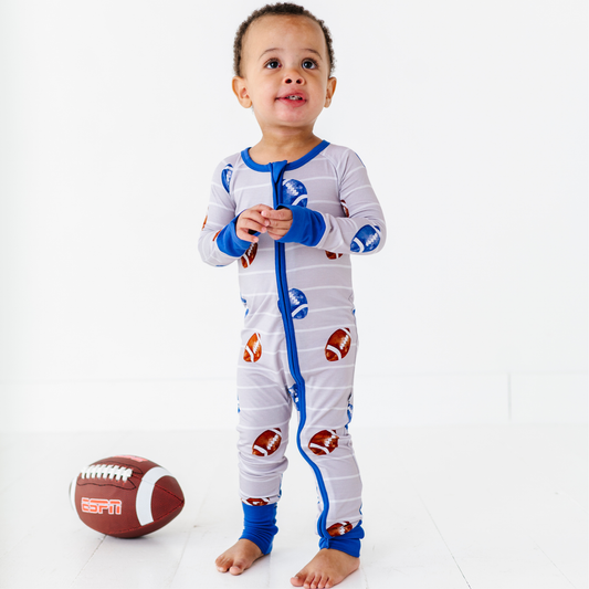 Gridiron Grind Convertible Footies: 3-6 Months