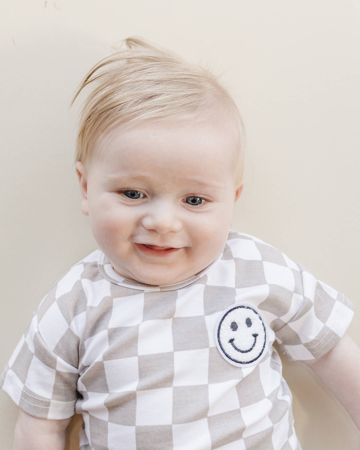 Checkered Shorts Set | Latte: 2T