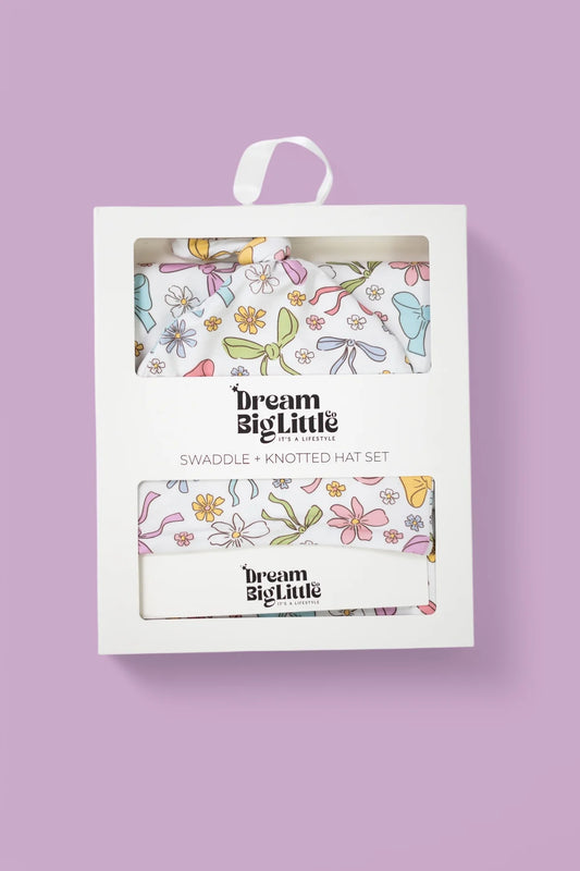 Bow Garden Dream Swaddle & Beanie