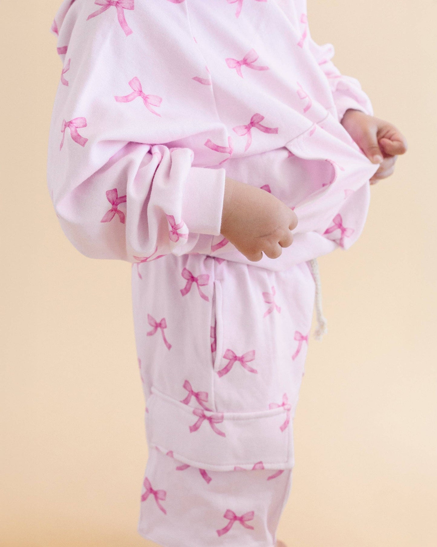 Cargo Baby & Kids Jogger Set | Pink Bows: 2T