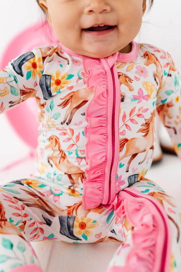 Bamboo Ruffle Convertible Romper- DELILAH