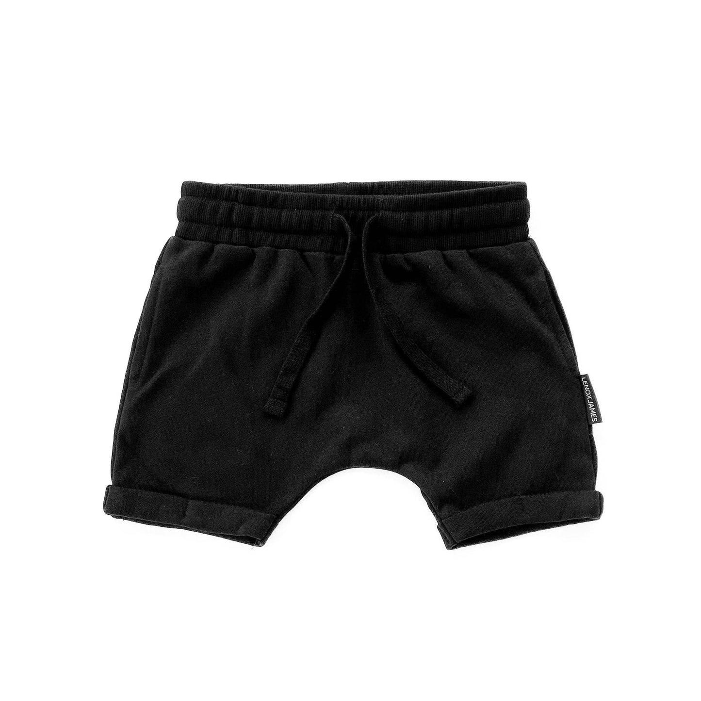 HAREM SHORTS - BLACK: 5T