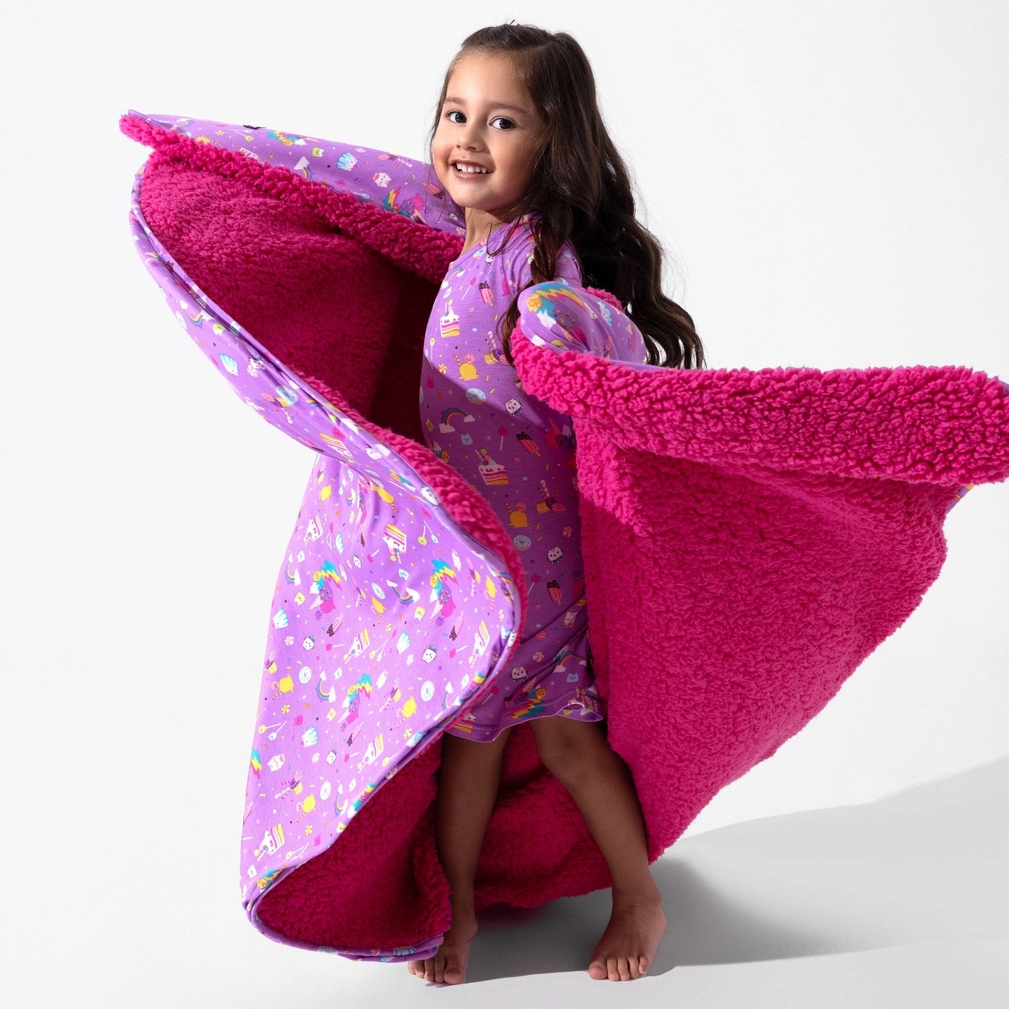 Gabby's Dollhouse: Sweet Treats Bamboo Sherpa Blanket: 45 x 60 in