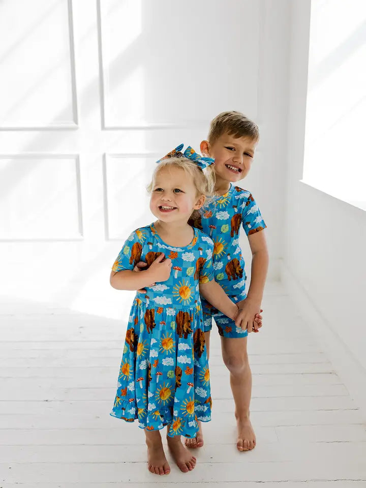 2pc Dream Short Set- ERIC CARLE BEAR-Y BLUE SKIES