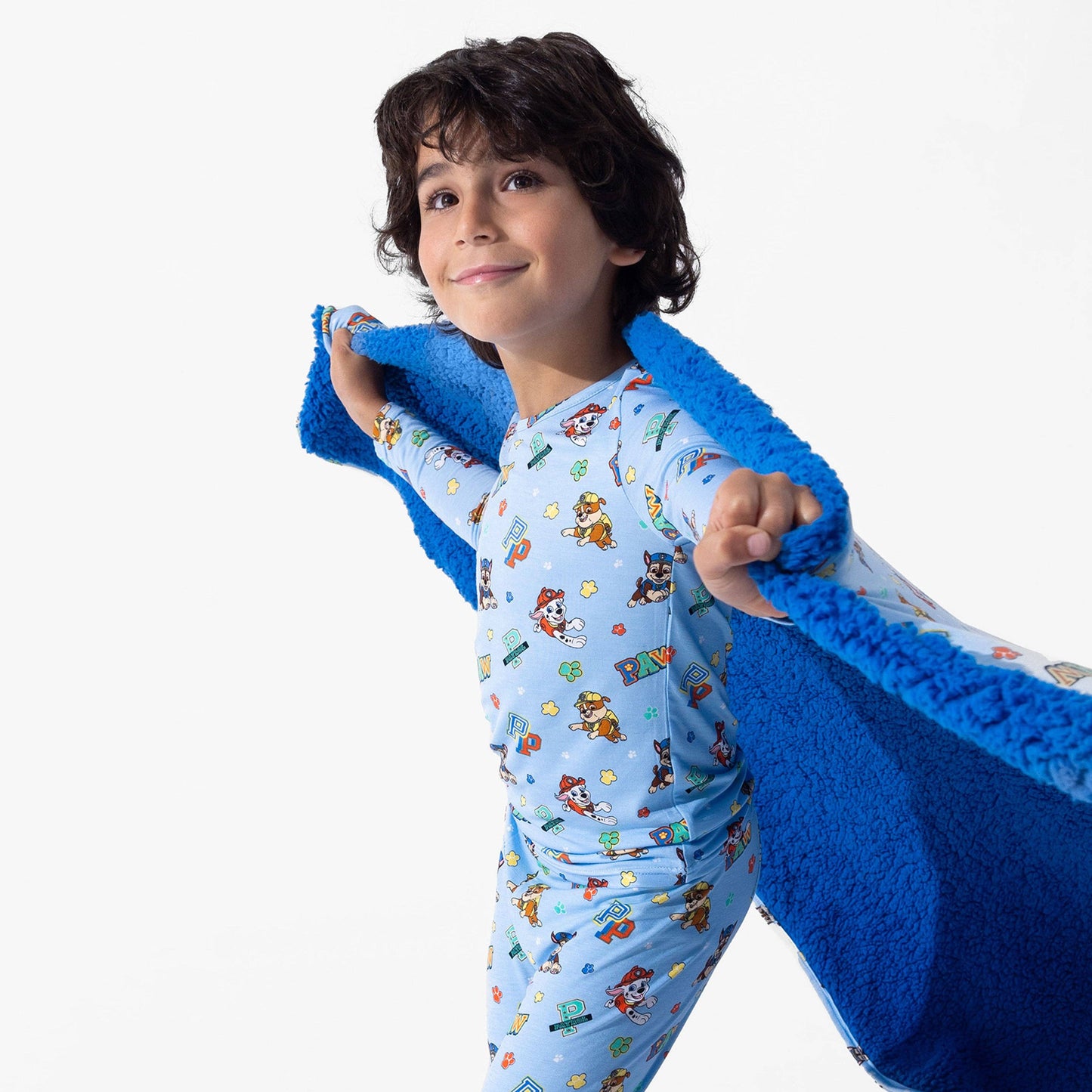 PAW Patrol: Varsity Blue Bamboo Sherpa Blanket: 45 x 60 in