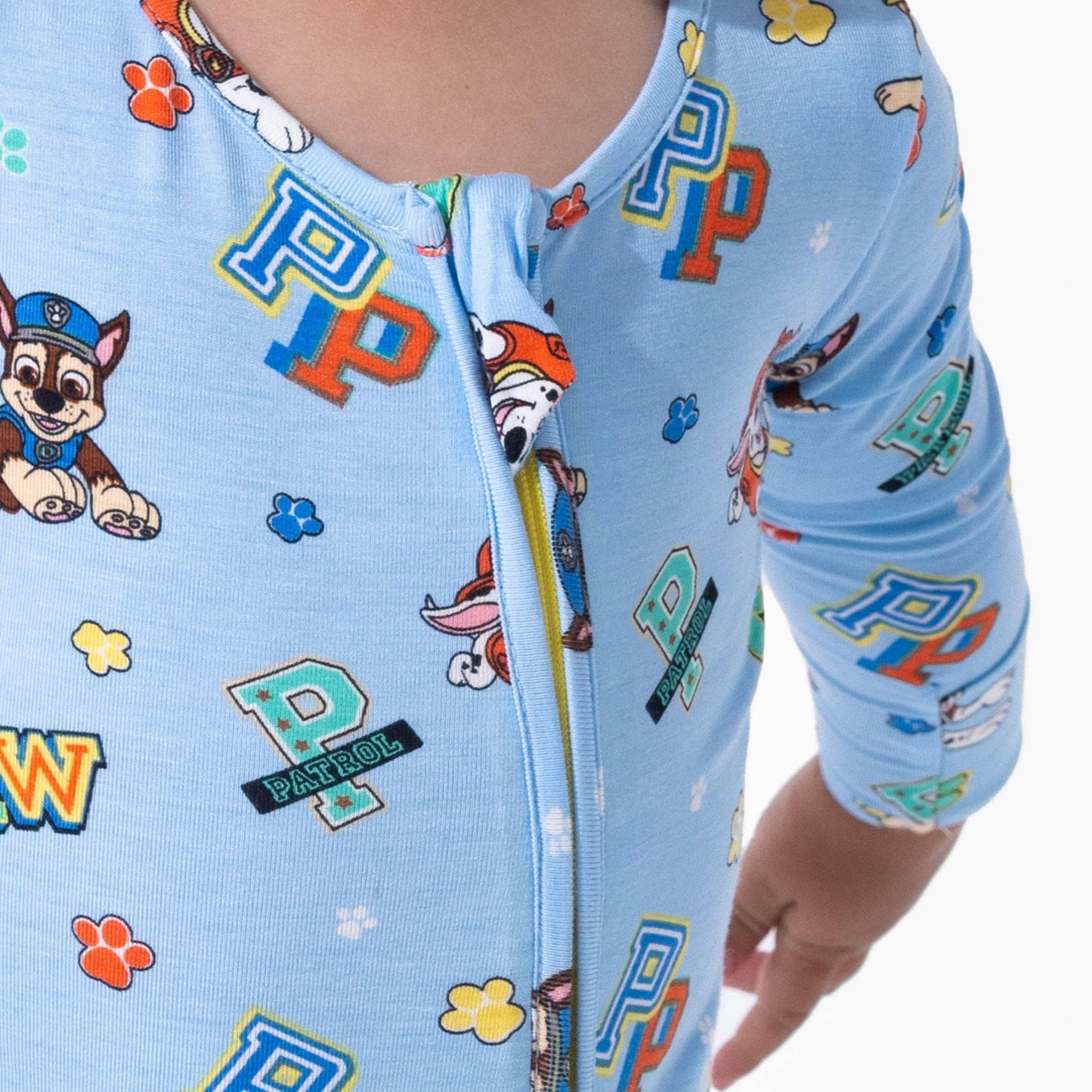 PAW Patrol: Varsity Blue Bamboo Convertible Footie