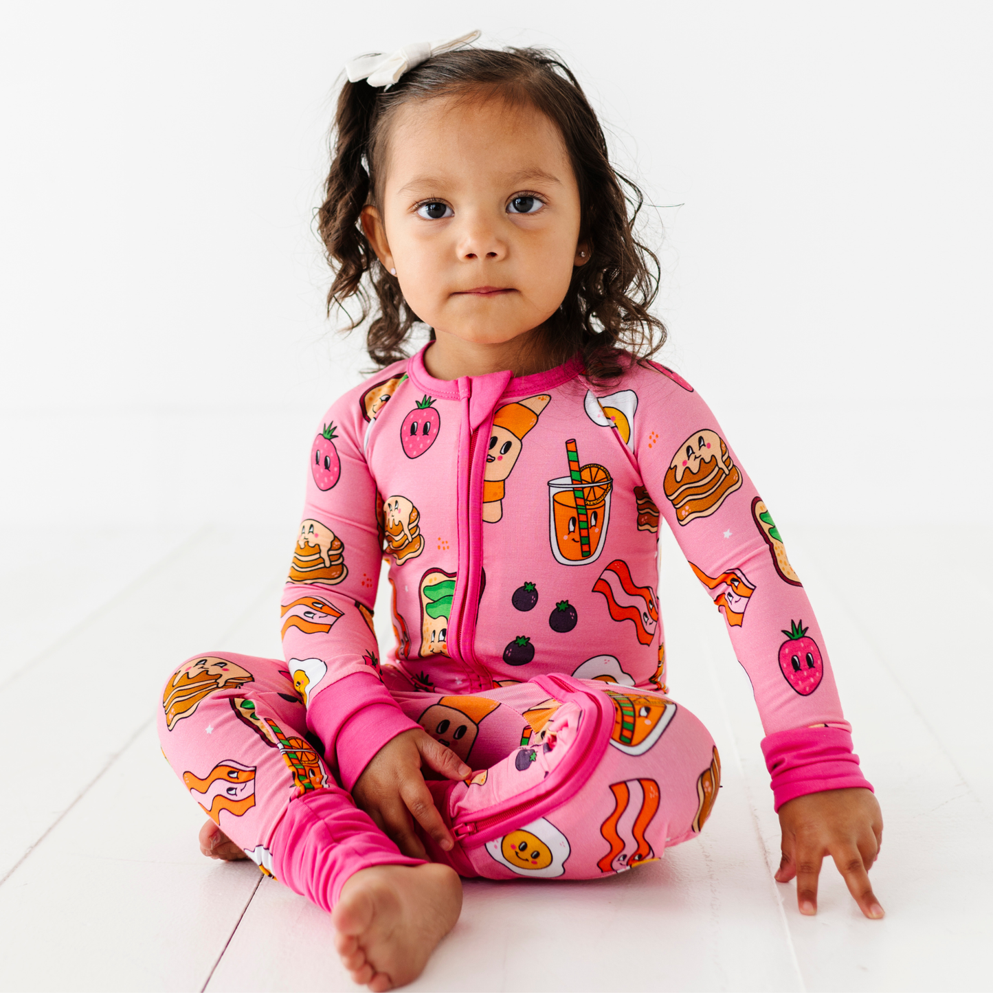 Pink Breakfast Convertible Footie: 18-24 Months