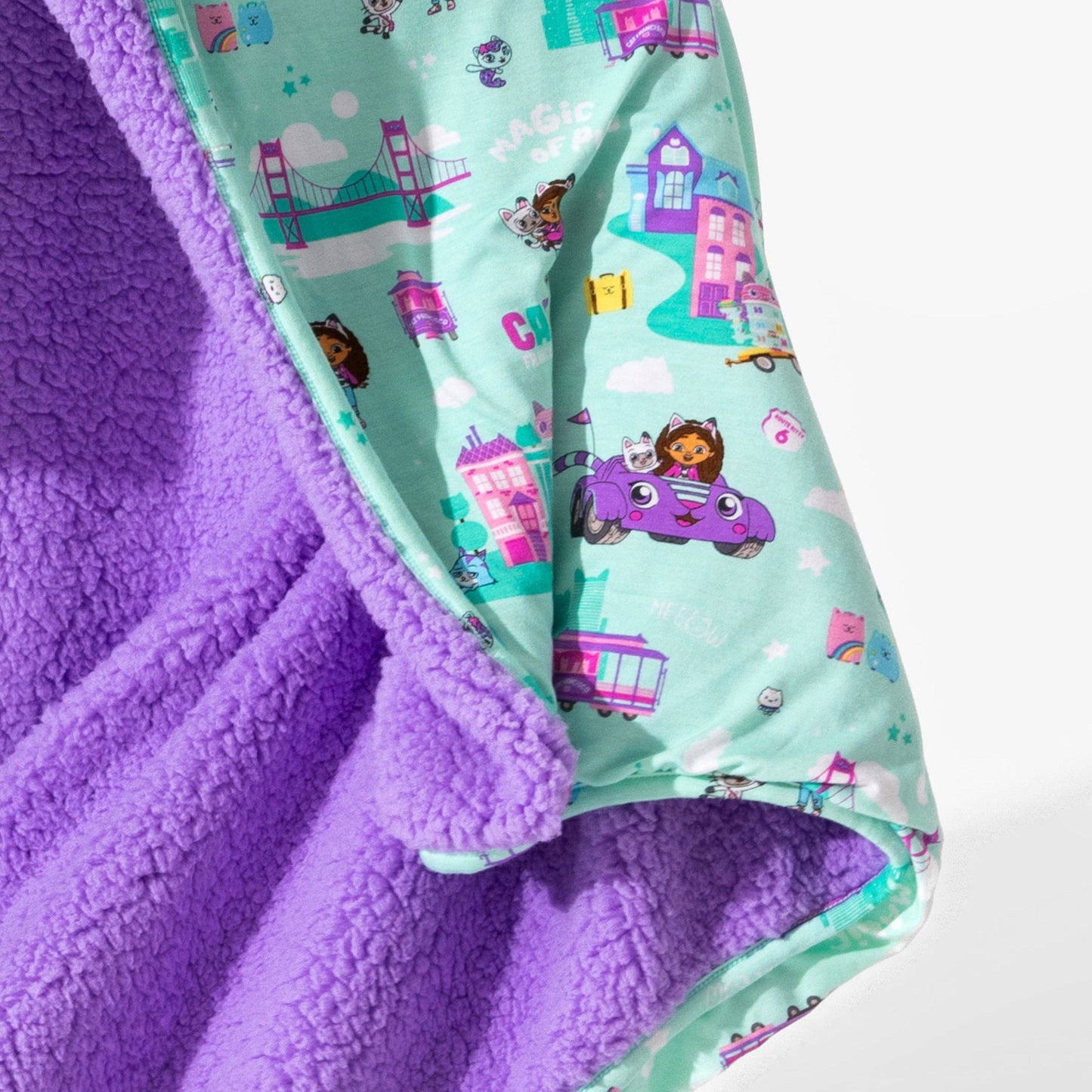 Gabby's Dollhouse: Cat Francisco Bamboo Sherpa Blanket: 45 x 60 in