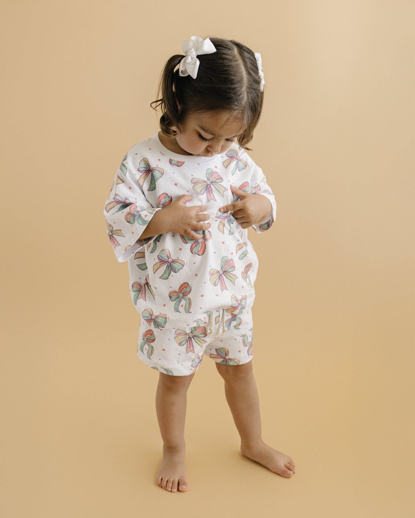 Baby & Kids Shorts Set | Happy Bows: 5T