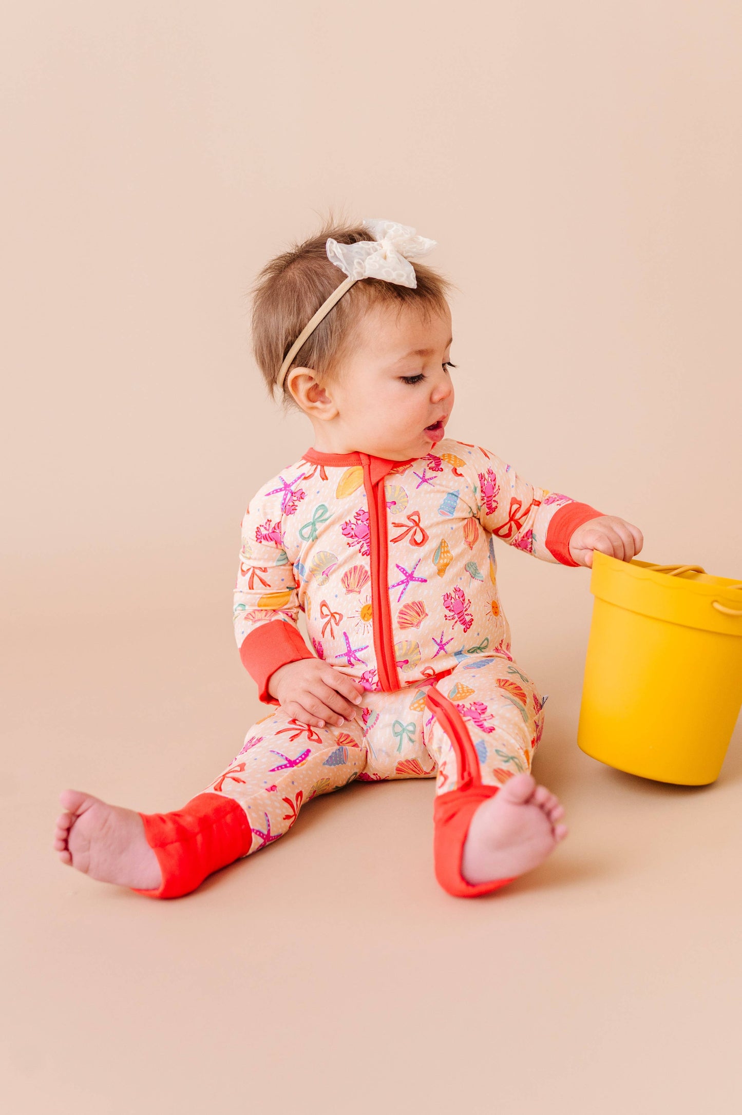 Shell We Go to Bed Pink Convertible Footies