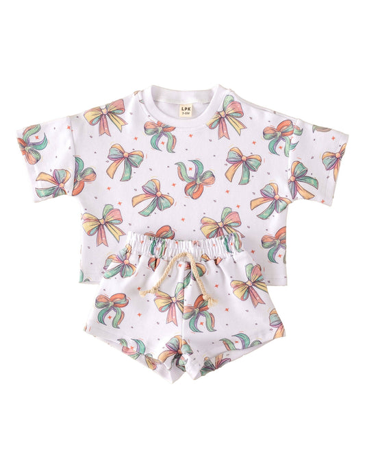 Baby & Kids Shorts Set | Happy Bows: 2T