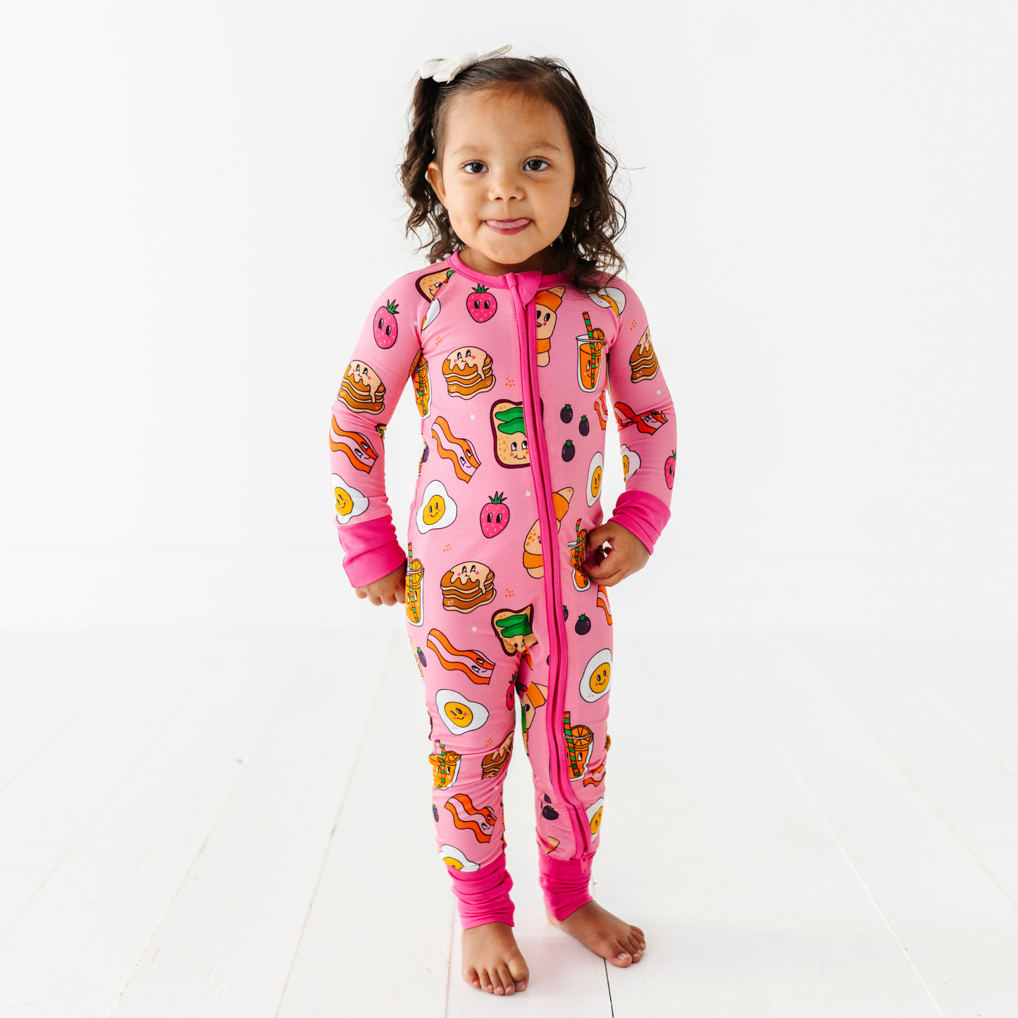 Pink Breakfast Convertible Footie: 18-24 Months