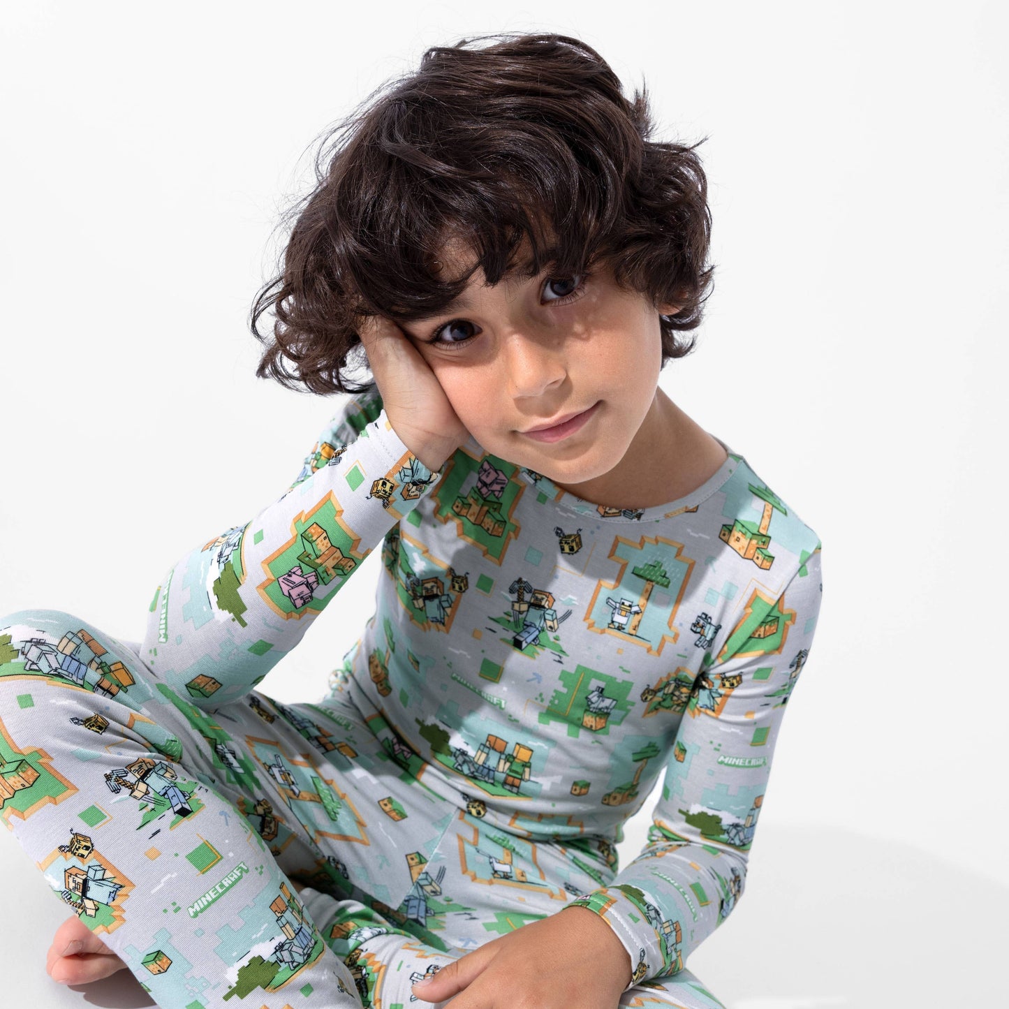 Minecraft Overworld Dreams Bamboo Kids Pajamas
