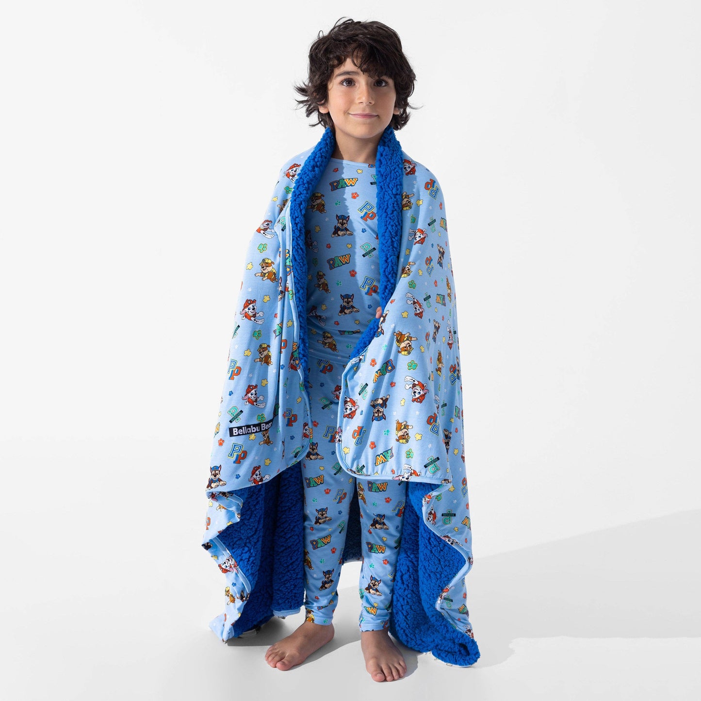 PAW Patrol: Varsity Blue Bamboo Sherpa Blanket: 45 x 60 in