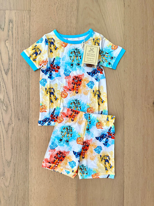 Bamboo Short Sleeve Shorts Lounge Set (Bentley)- FAV AUTOBOTS