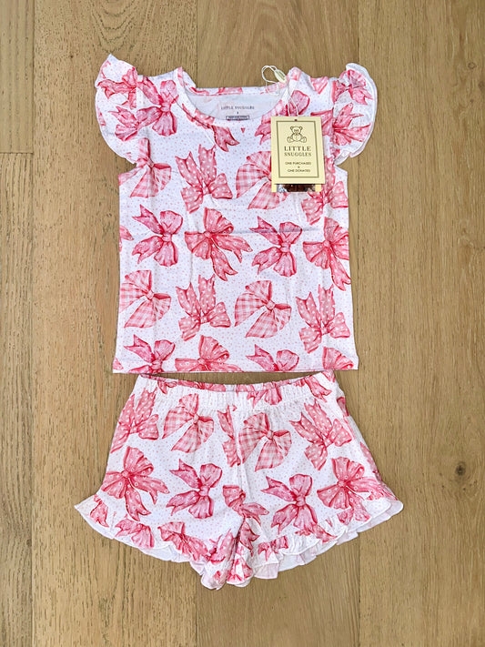 Bamboo Flutter Sleeve & Shorts Lounge Set (OLIVIA)- LOVIN’ BOWS