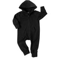 Hoodie Zip Romper- BLACK