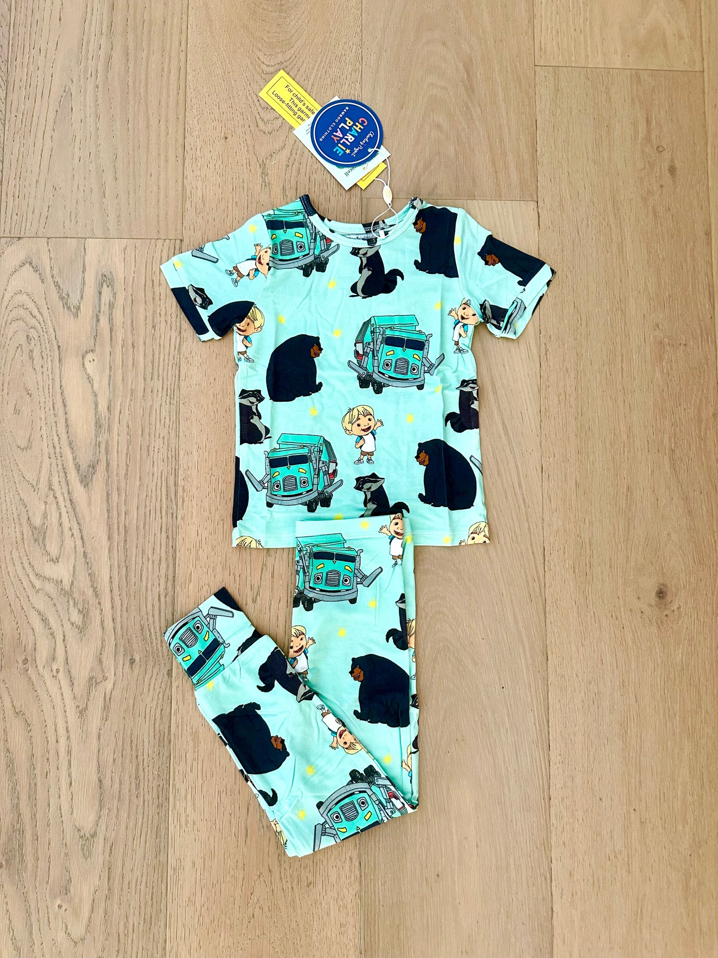 Bamboo (Kennedy) Short Sleeve Pant Lounge Set- CHARLIE TRASH TRUCK & FRIENDS