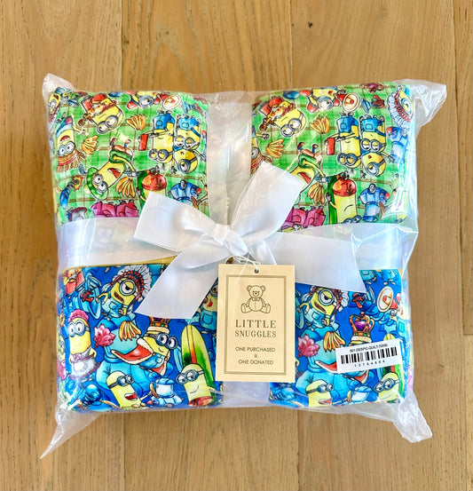 3 Layer Quilted Bamboo Blanket- LARGE 70x90 -MAGIC MOMENTS DESPICABLE