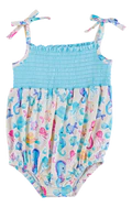 Smocked Birdie Bubble- CORAL