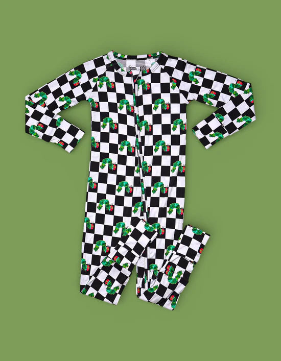 Dream Convertible Romper- ERIC CARLE CATERPILLAR CHECK