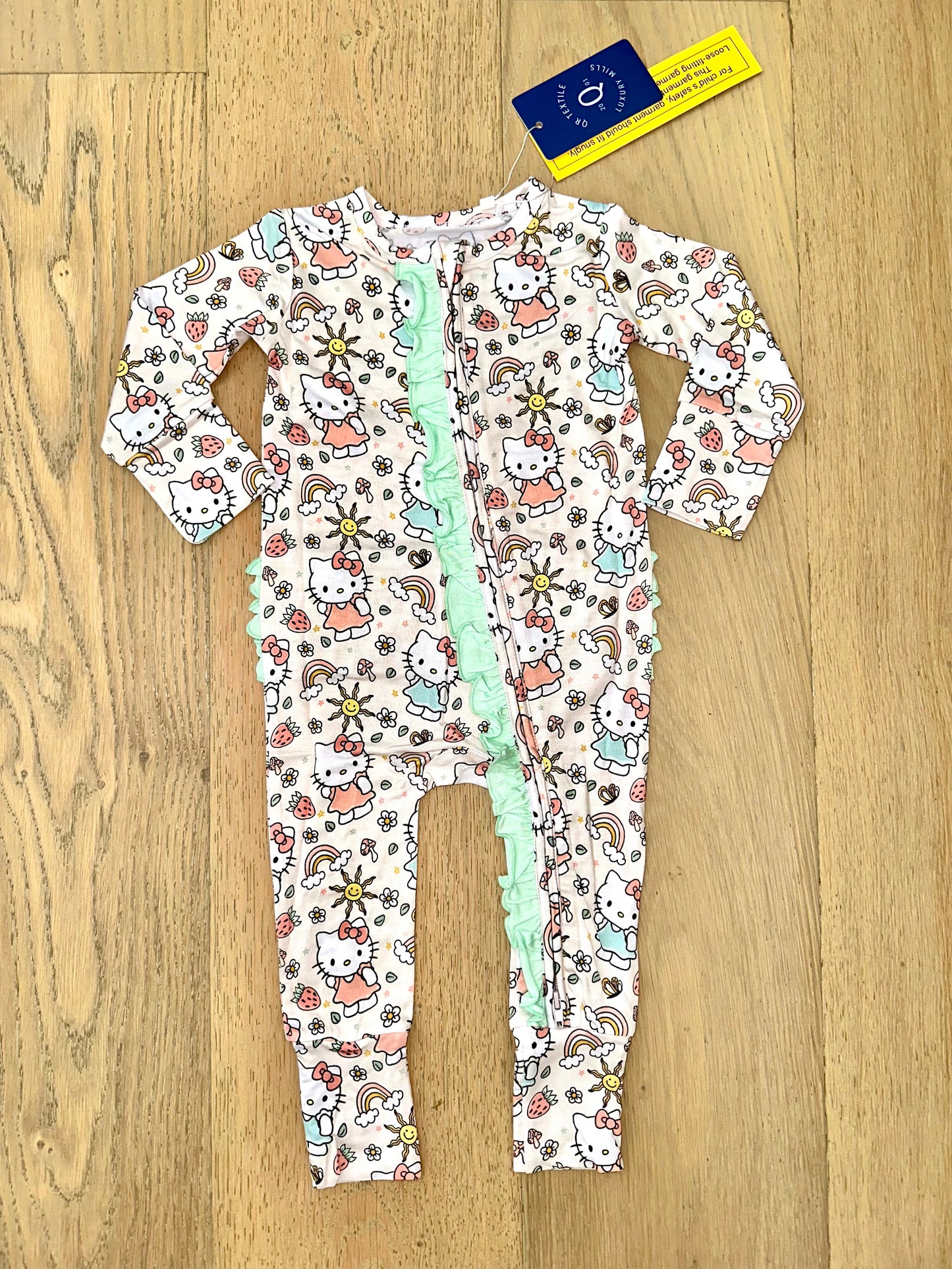 Bamboo (IVY) Zippy Romper- HELLO SPRING KITTY
