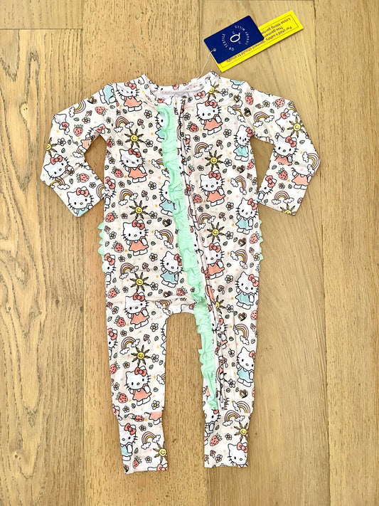 Bamboo (IVY) Zippy Romper- HELLO SPRING KITTY