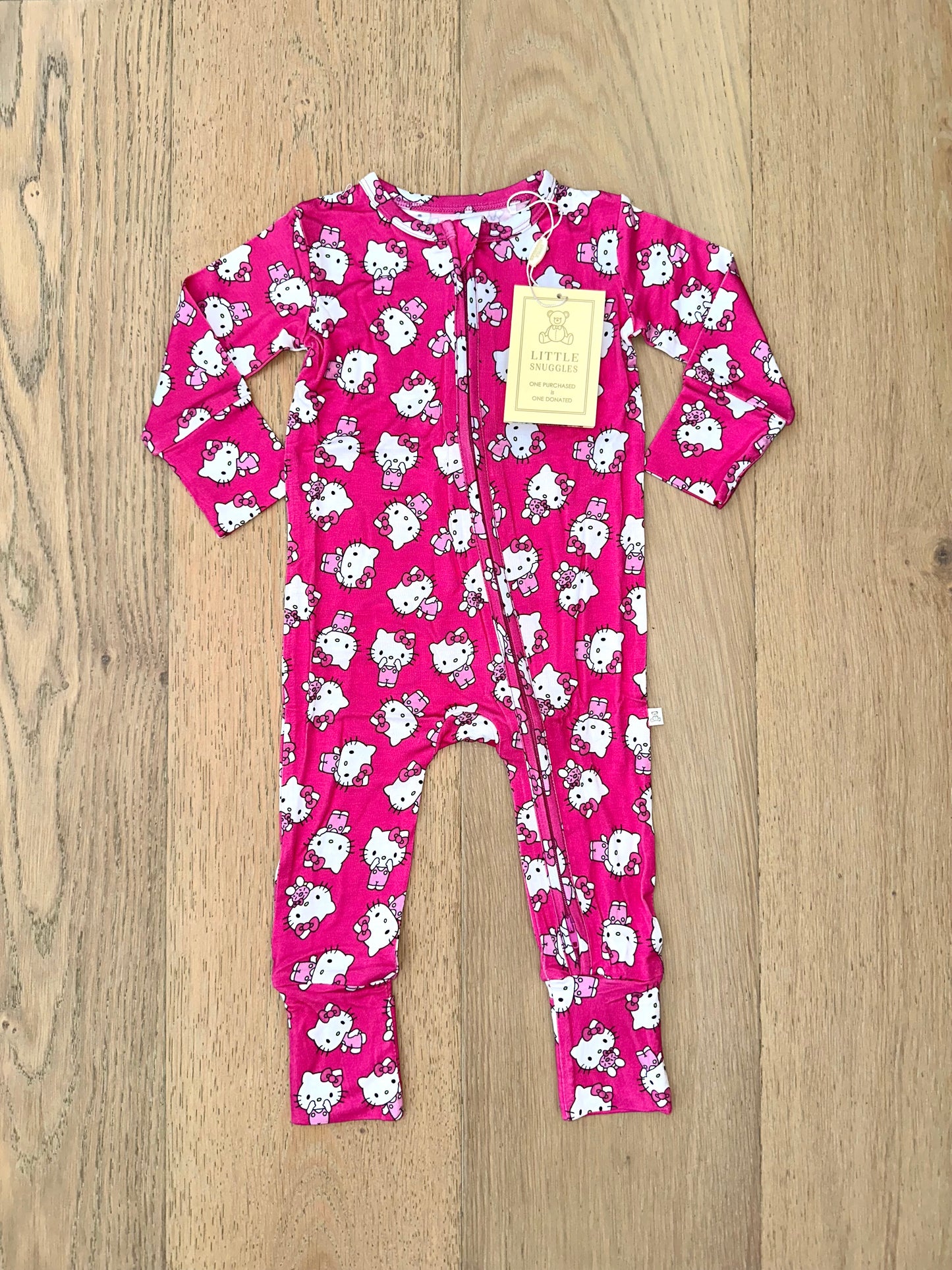 Bamboo (Connor) Zippy Romper- SPRINKLE DONUT HELLO KITTY