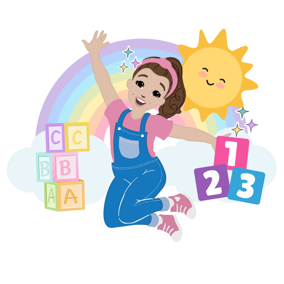 Kids Screen Print T Shirt- SUNNY DAY SONGS Pink