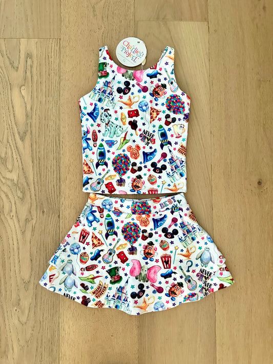 Girls Active Skort Set- FAV BEST DAY EVER