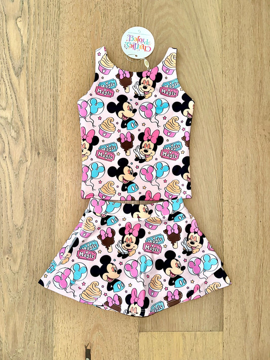 Girls Active Skort Set- FAV MINI SWEETS