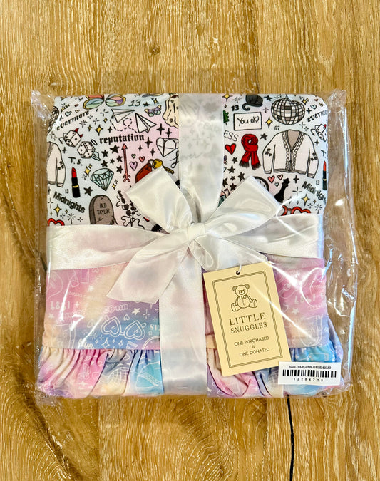 2 Layer Ruffled Bamboo Blanket 50x50- GIFTS GALORE ON TOUR