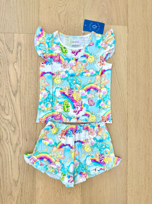 Bamboo Flutter Sleeve & Shorts Lounge Set (OLIVIA)- BIG WISH CARE BEARS