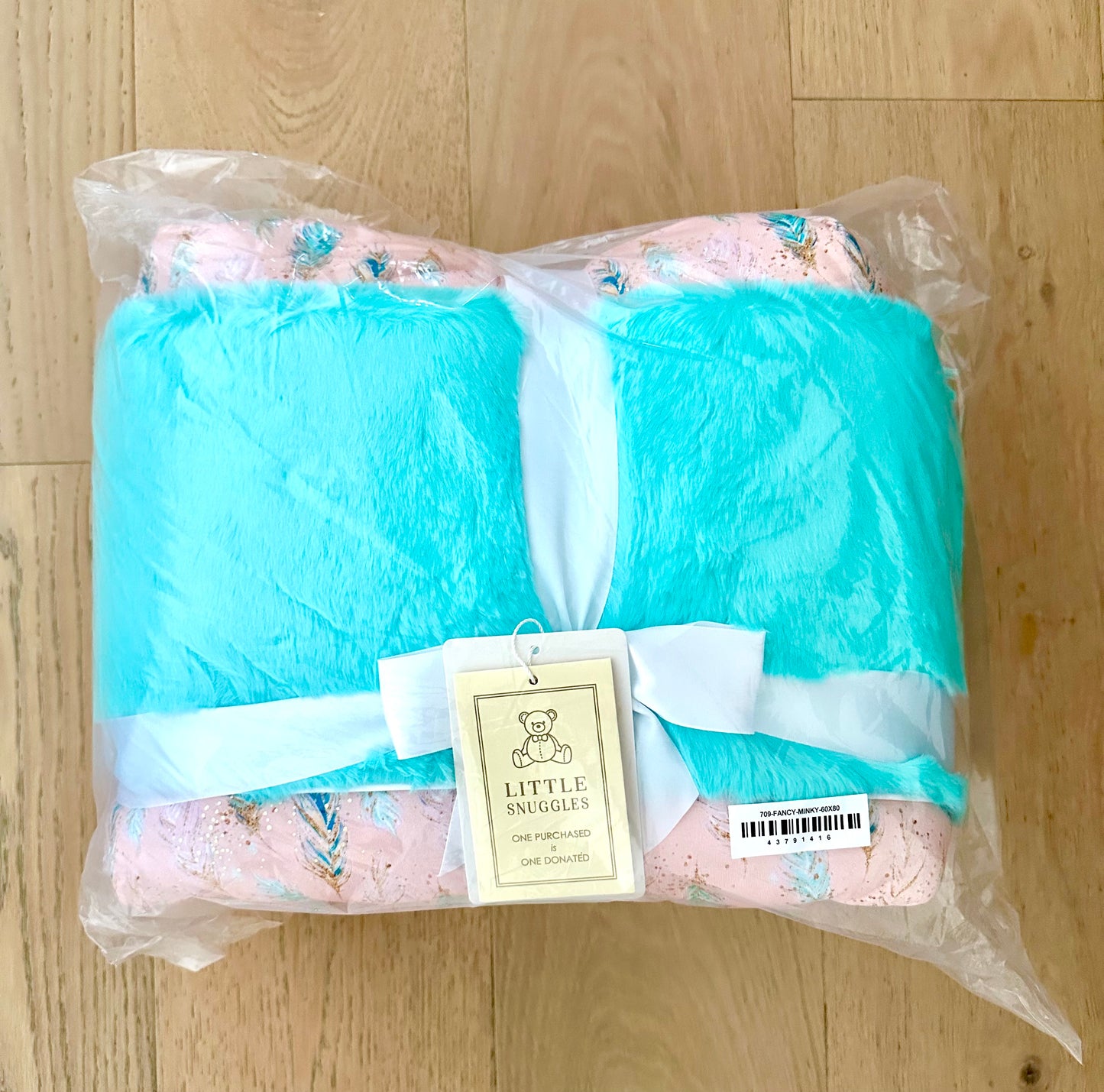 Large Minky Lush Blanket 60x80- FANCY FEATHERS