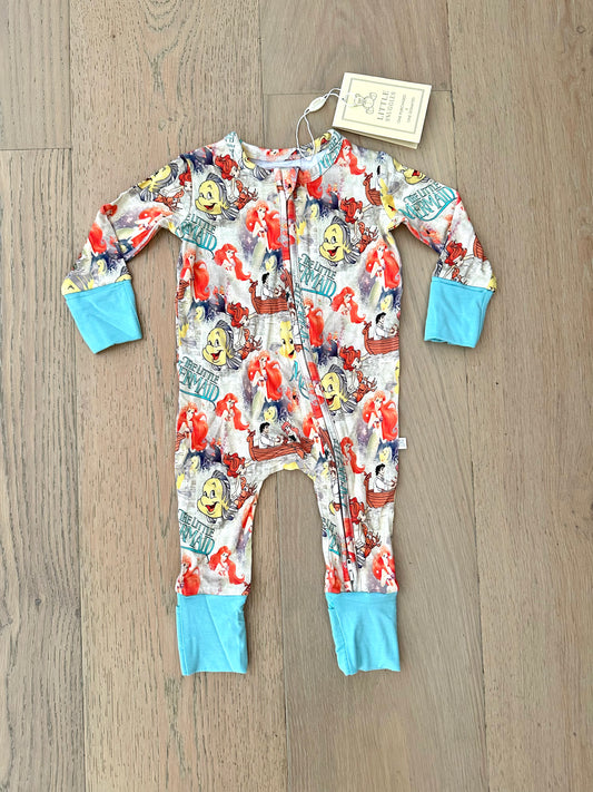 Bamboo (Connor) Zippy Romper- VINTAGE TALES MERMAID PRINCESS
